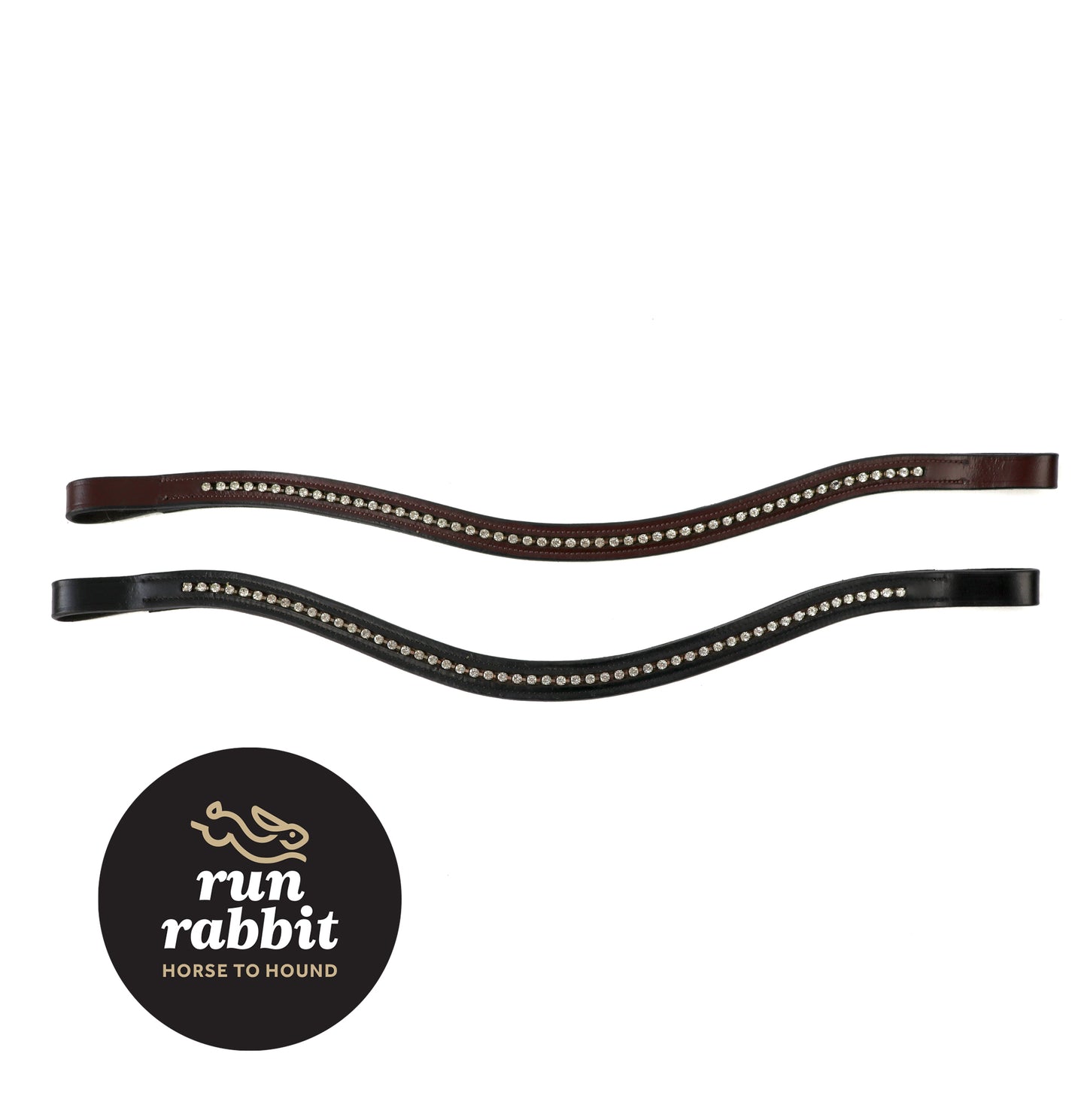 RR Diamante & Leather Browband