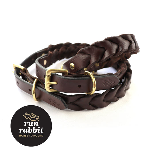 RR Duo Plaited Dog Collar