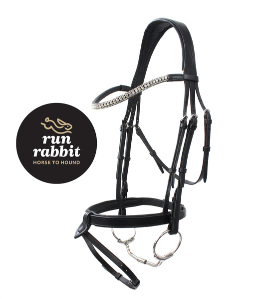 Classic Padded Anatomical Bridle with a Touch of Bling
